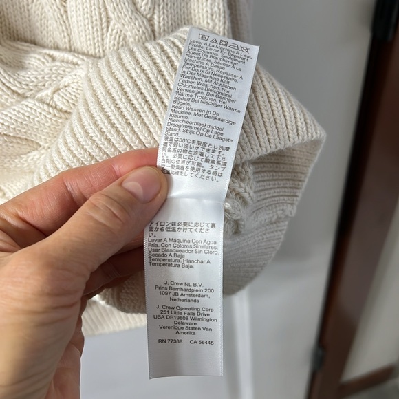 J Crew Cream Cable-Knit Zip Up Sweater - Picture 10 of 17